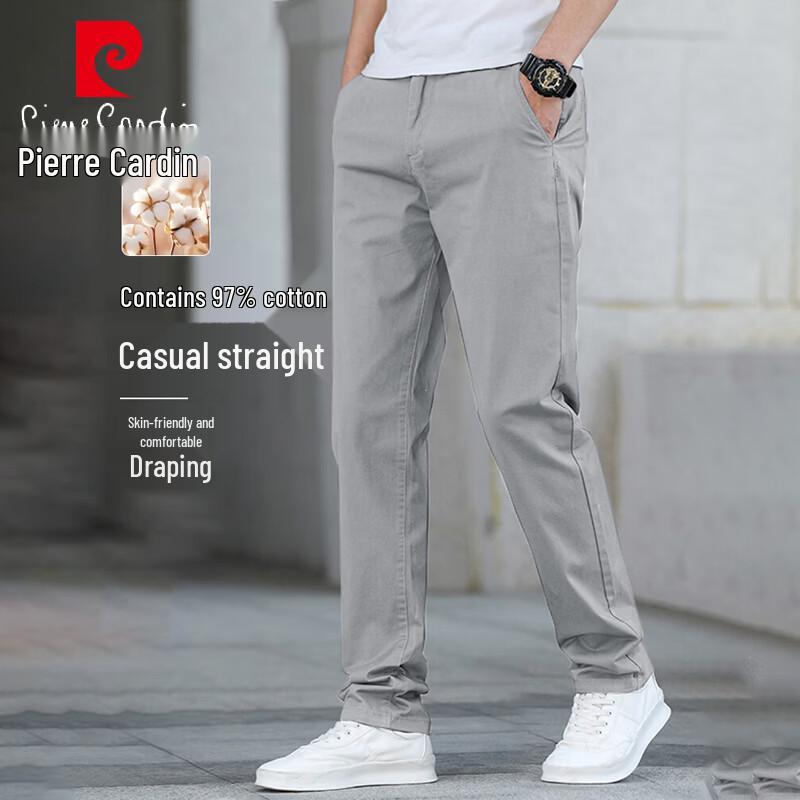 Pierre Cardin Men's Summer Cotton Straight Fit Casual Pants