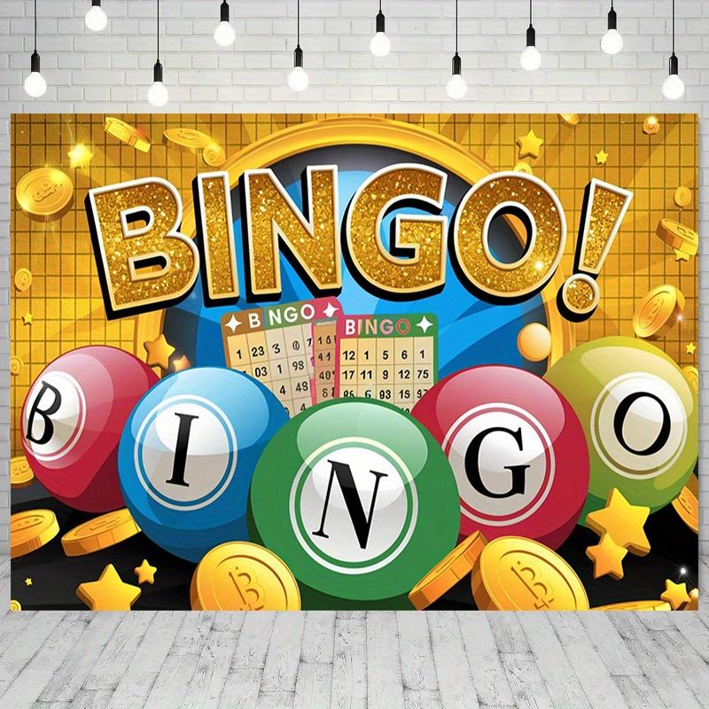 Bingo Game Background Cloth Lucky Dribbling Hanging Cloth Party Activity Lottery Party Photo Background Wall