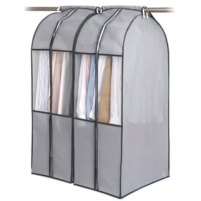 Astro Garment Short Can Be Used While Relaxed Clothes Storage Suit Hanging Transparent Moth Repellent Closed Bulk Covers, Gray, Gusseted, Wide, Size,