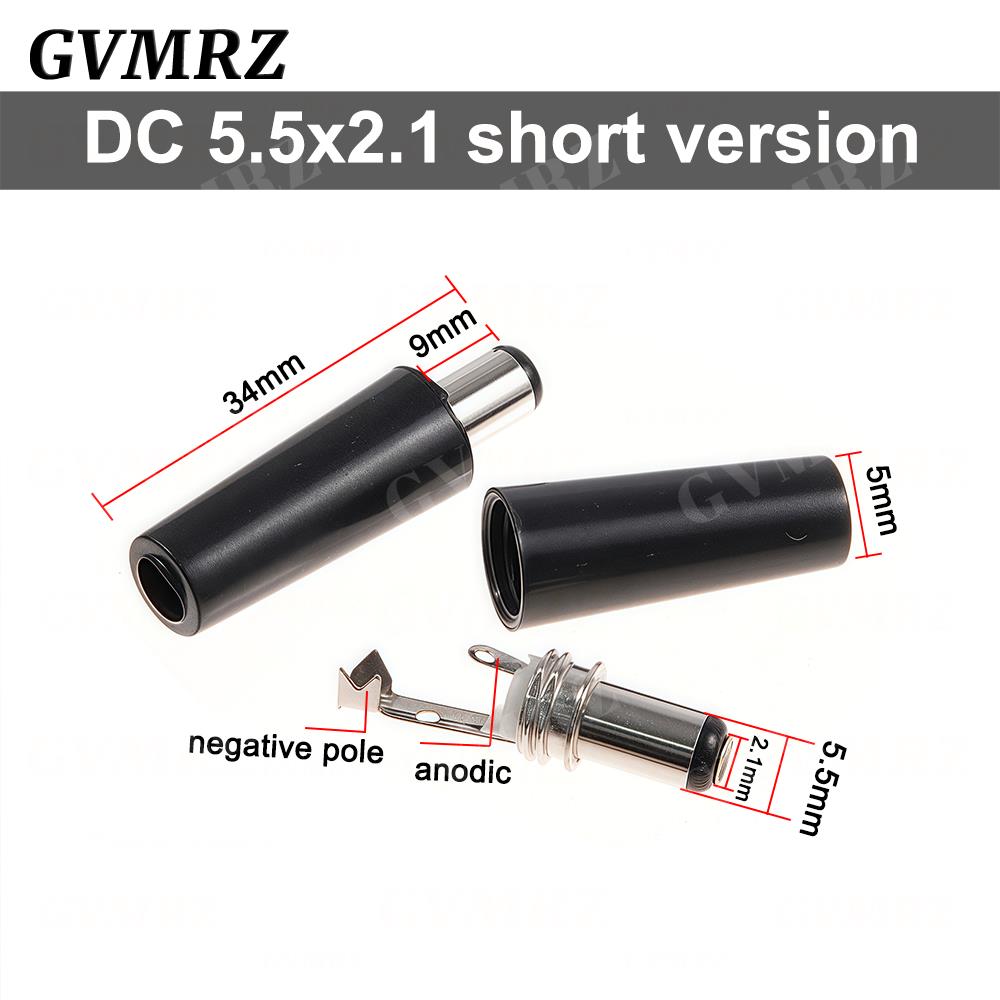 10PCS DC Connectors 5.5x2.1mm 3.5x1.3mm DC Power Plug Male Female Jack Socket Panel Mount DC Power Adapter Connector 5.5*2.1