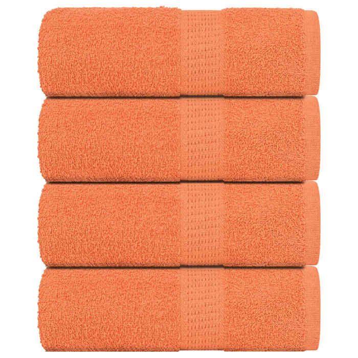 VidaXL Serviettes de toilette 4 pièces FROGN Orange 30 x 30 cm 100 % coton 136897