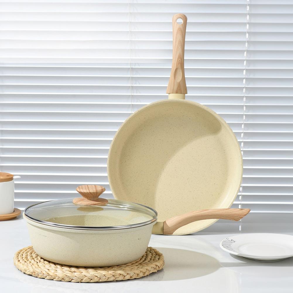 Nonstick Frying Pan Skillet with Lid Omelet Pan PFOA/PFAS/PTFE Free Egg Pan Heat Resistant Handle for Eggs & Omelets