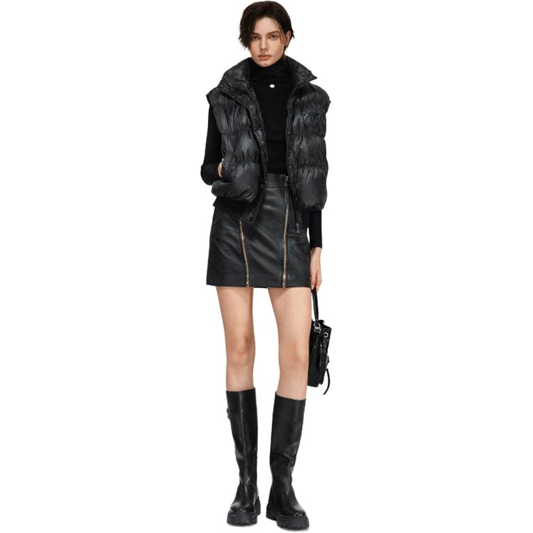 PINKO Solid Color Stand Collar Zipper