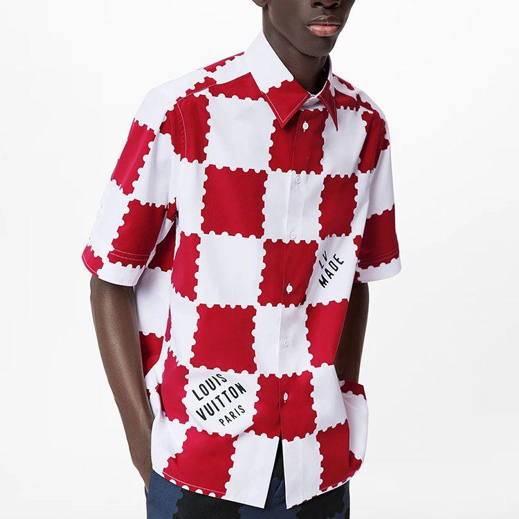 Louis Vuitton Shirt Men's Red White 1A9GS5