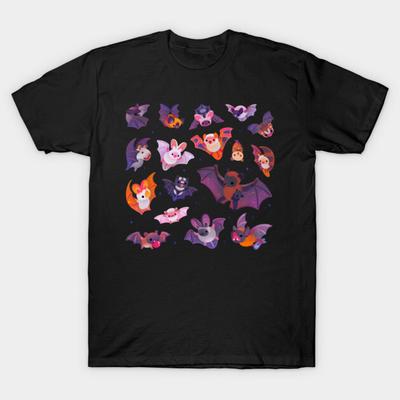 Asian Size Cotton Unisex Tshirt Print T-shirt Bat T-shirt No-Cut Print Regular Fit