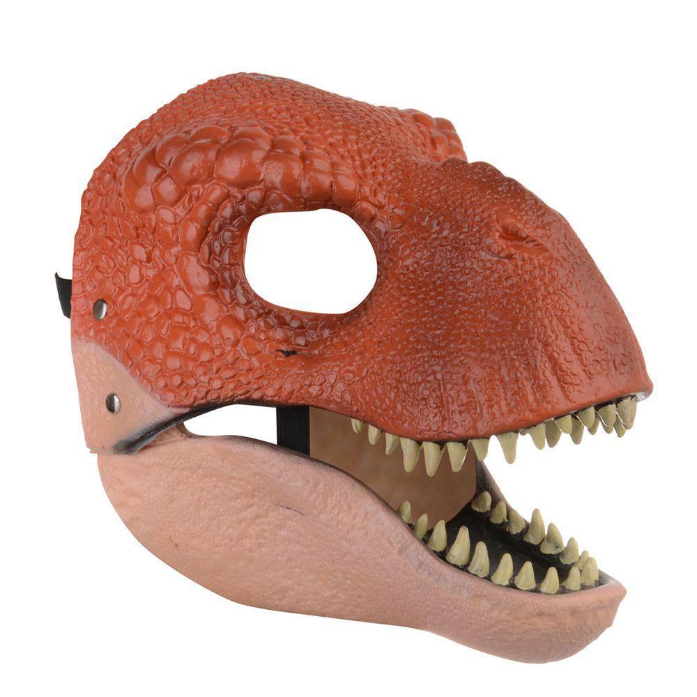 Halloween Christmas Dinosaur Mask Realistic Skin Texture Moving Mouth
