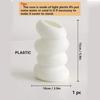 1pc Plastic Spiral White Vase Nordic Creative Flower Arrangement Container For Kitchen Living Bedroom Home Decoration Ornament