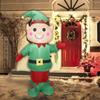 Christmas Inflatables Outdoor Decorations Elf 5FT Built-in LED Lights and Air Blower Blow Up