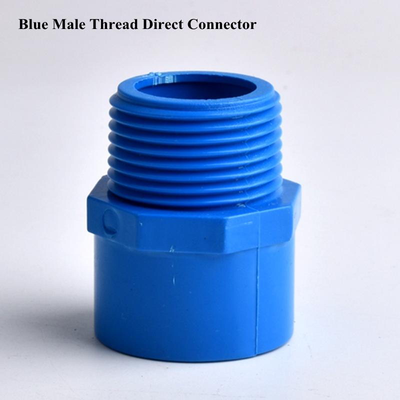 1/2" ~2" Thread To 20-63mm PVC Direct Pipe Connector, Garden Watering Irrigation Aquarium Fish Tank Water Tube Joint Fittings