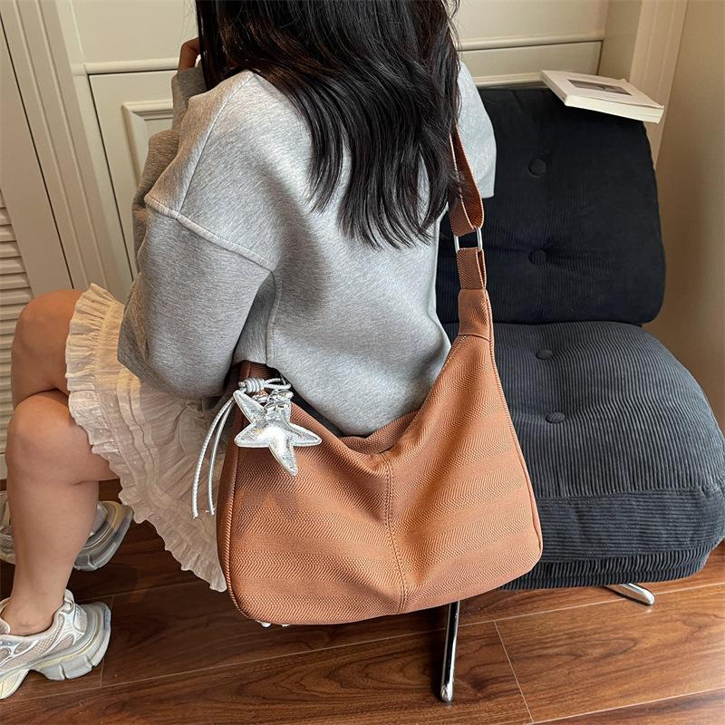 Bag women's new trendy versatile simple dumpling bag large capacity tote bag student shoulder messenger bag