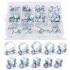 60Pcs 10 Size Mini Fuel Injection Style Hose Clamp Assortment Kit For Diesel Petrol Pipe