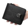 Schoolbag Fashion Lock PU Men's Short Chain Wallet Multi-card Large Capacity Hinge Change Bag Men's Wallet