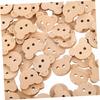 100pcs Wooden Bear Buttons Animal Shaped Unfinished Wood Decorative Buttons Sewing Supplies for DIY Sewing Crafting Scrapbooking