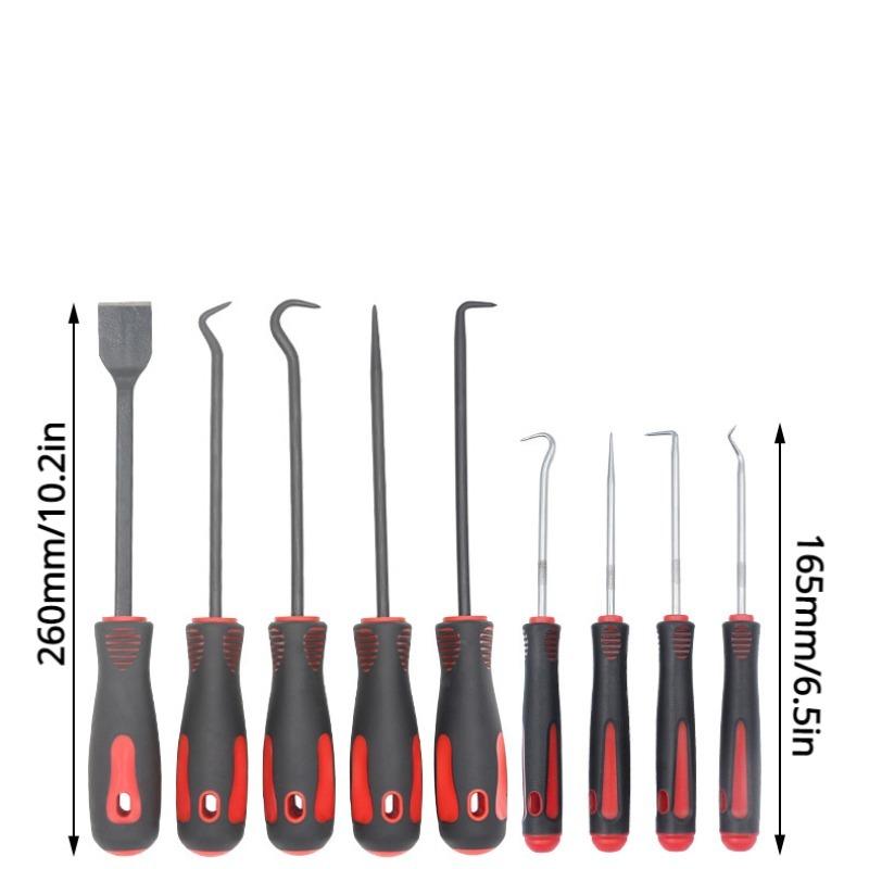 Set de 9 bucăți Pick & Hook Extra Long O-ring & Seal Remover Soft Grip Forme asortate