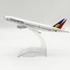 16cm Airplane Toy 1/400 Scale Philippines B777 Diecast Metal Plane Model Kit with Stand for Display Collection or Aviation Gift