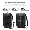 Men's Multifunctional Cross-Border Business Backpack with One-Key Vacuum Sealing for Travel and Laptop Storage