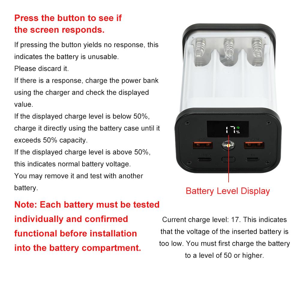 Battery Storage Box 6x 12x 18650 DIY Power Bank Case Digital Display Dual USB Fast Charger Type C Interface Battery Holder Case