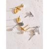 Eetit Cute Mini Conch Fish Pearls Stud Earrings Set 16K Golden Platinum Plated Daily Wear Fashion Waterproof Jewelry Recommend