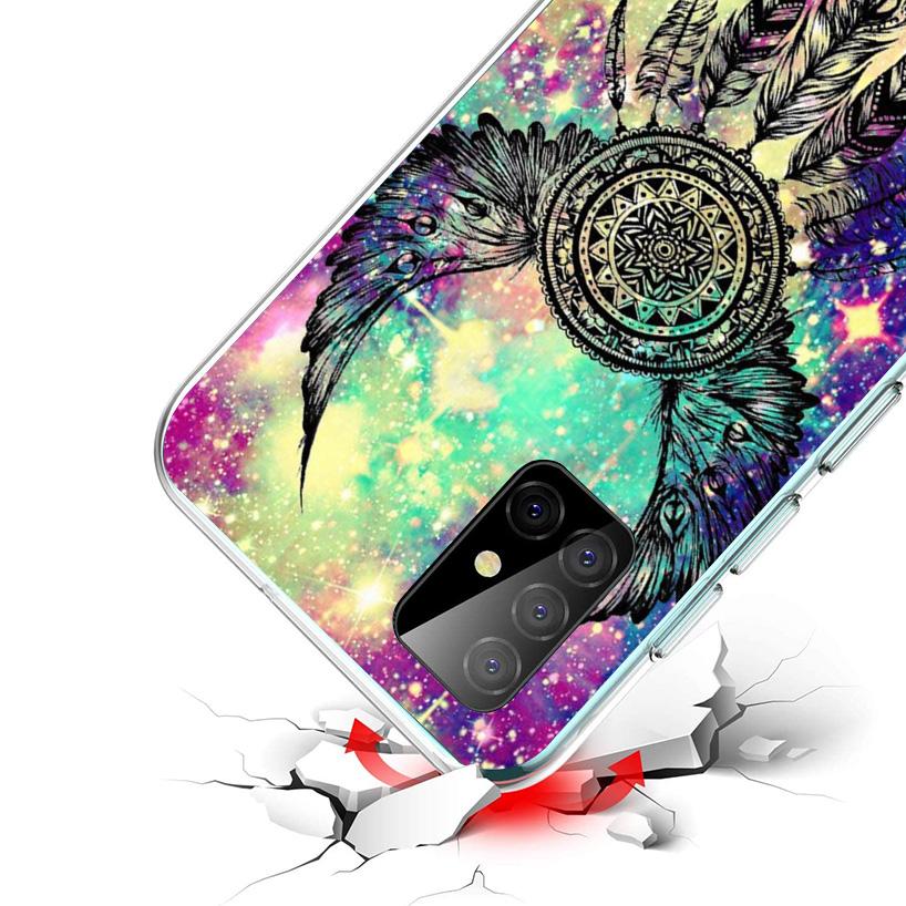 Retro Feather Dreamcatcher Phnoe Case for Samsung Galaxy A12 A22 A32 A42 A52 A51 A50S A20S A10S A41 A31 A21S A40 A30S A20E A71 A