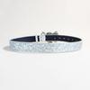 Sparkly Beaded Waist Belt Rhinestones Skull Buckle for Hot Girl Glitter Trendy Underbust Waist Chain Belt Disco Party
