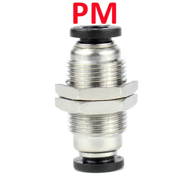 High Quality Black Pneumatic Fitting Pipe Connector Tube Air Quick Fittings 3/4/6/8/10/12/14/16mm PU PY PK PE PV SA HVFF  PZA PM