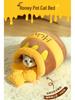Warm Honey Jar Pet Bed: Cozy Autumn/Winter Cat & Dog Cushion House