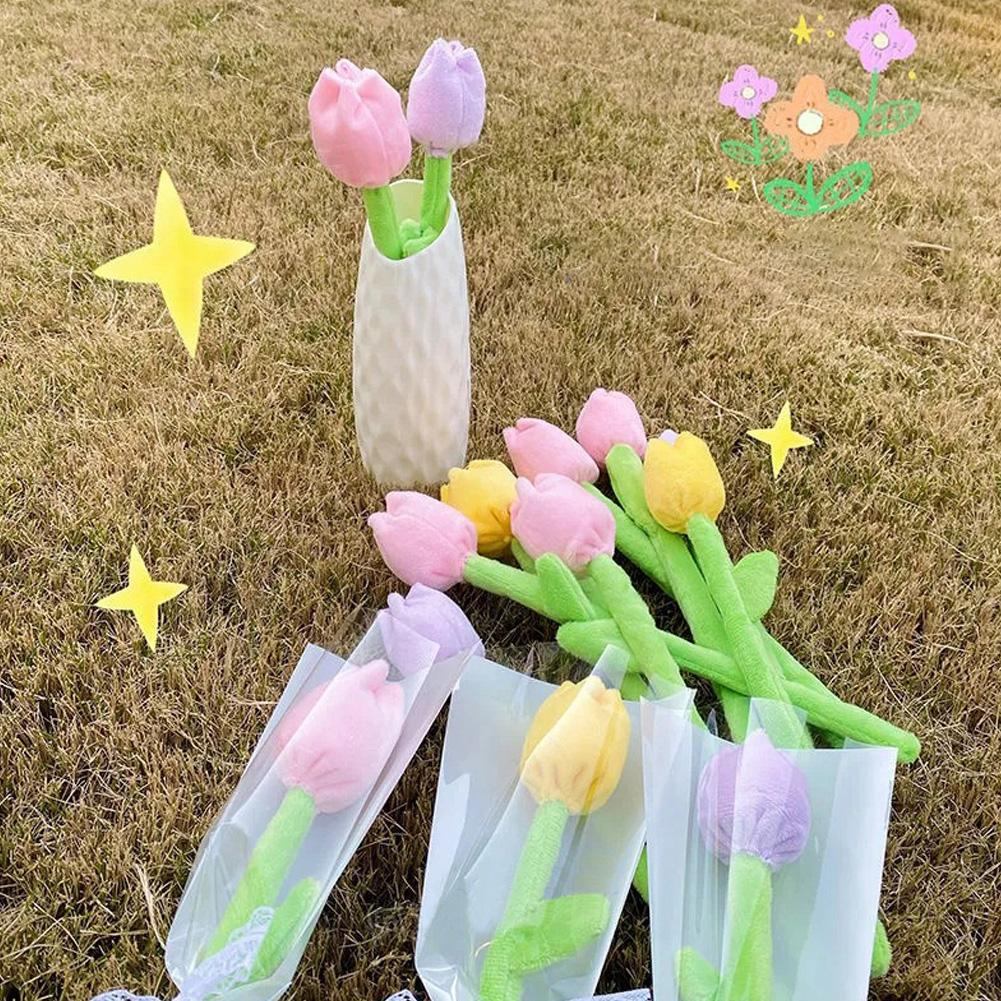 26cm Kawaii Tulip Plush Toys Stuffed Plants Tulip Succulent Kids Party Stuffed Plush Valentine U4Q6