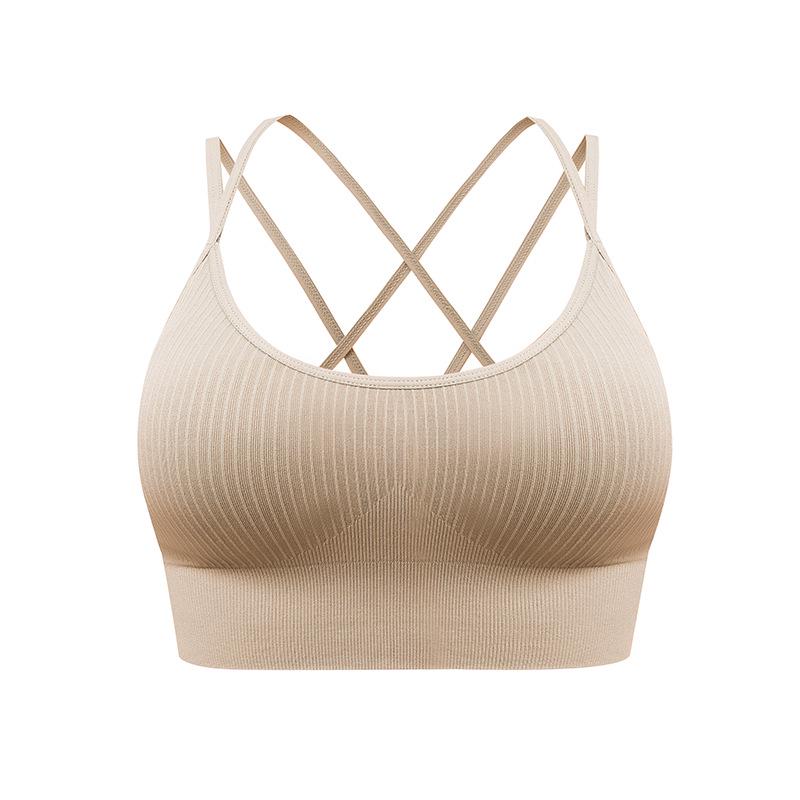 Plus Size Criss-Cross Back Sports Bra for Women - Shockproof, Casual, Fitness, Running, Yoga