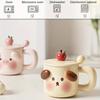 1set 400ml Cute Pig Coffee Mug with Lid and Spoon Creative Home Milk Breakfast Couple Cups Drinkware Gifts for Home Office Tea