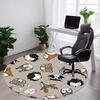 1pc woodland animals Office Round Area Rug, Under Office Chairs Bedroom Living Room Home Decor, Room Deco