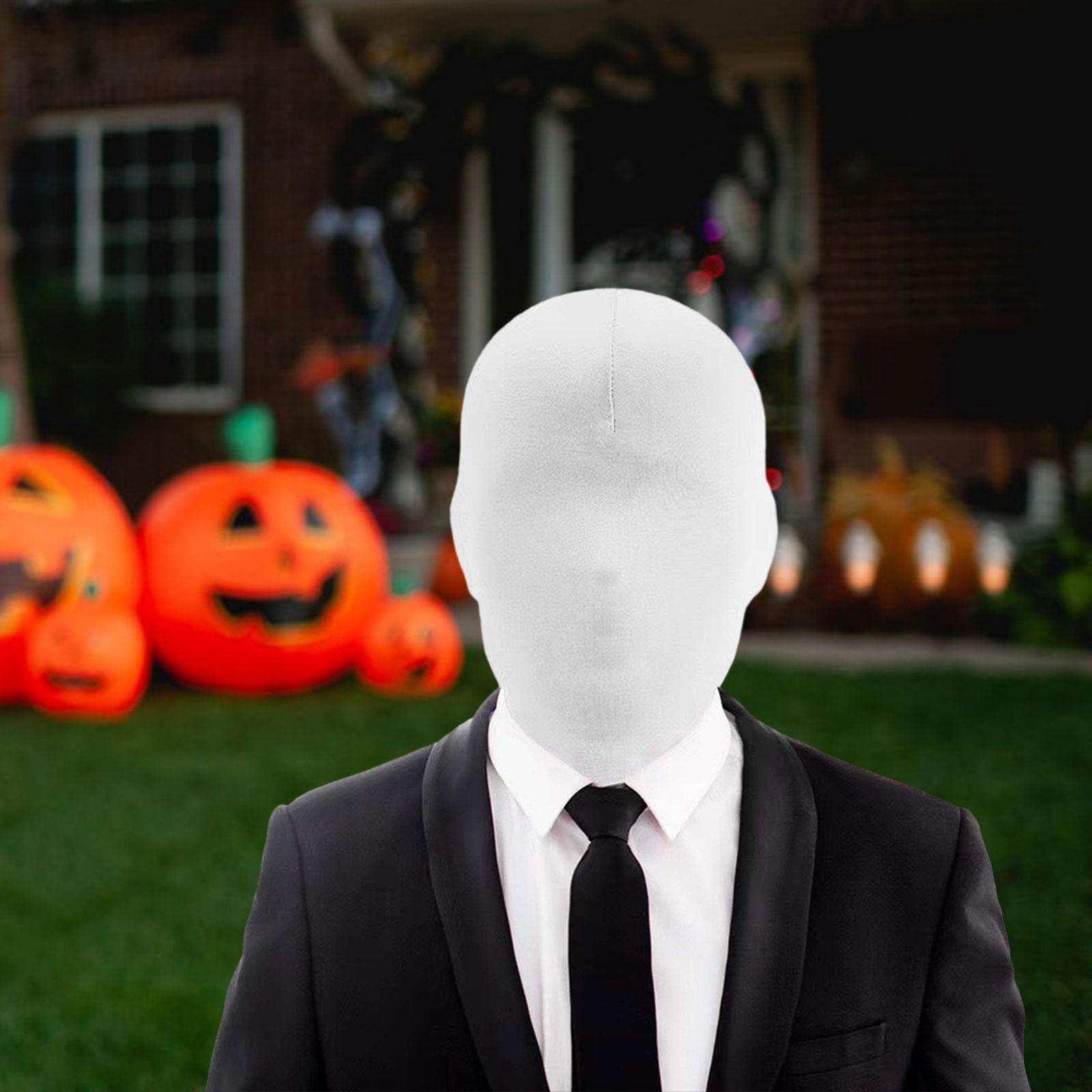 

2 Pieces Full Face Cosplay Cover Costume Props, Comfortable Halloween Hood Headgear for белый