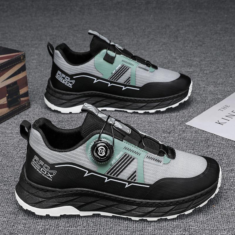 Summer Mesh Breathable Sports Trendy Shoes Platform Heightening Casual Personality Knob Shoelaces Dad Shoes Men's Shoes