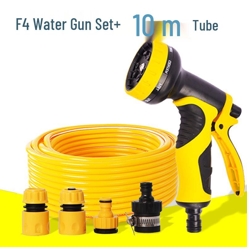 High-Pressure Multifunctional Car Wash & Watering Nozzle with Spray, Sprinkler, and Brush Features