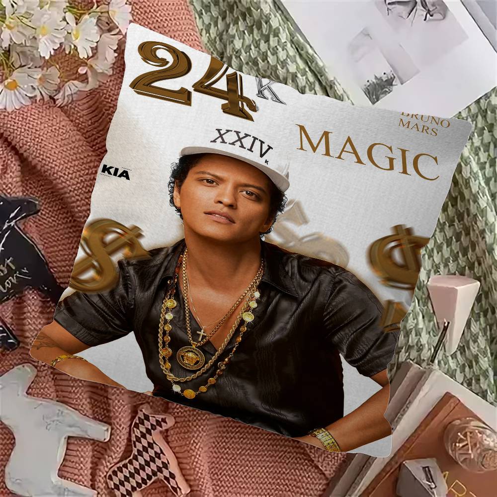 Singer B-Bruno M-Mars Pillow Cover For Bedroom Room And Living Room Sofa Decorative Cushion Cover