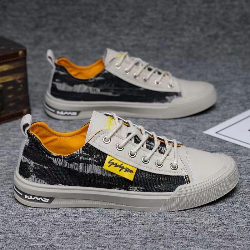 

Мужская обувь сезон парусиновые туфли мужские трендовые повседневные туфли на мягкой подошве джинсовые кеды 44 чёрный