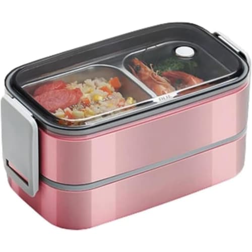 

KOKUMON Insulated Stainless Steel Lunch Box, Double-Layered, Large Capacity, Keeps Food Hot or Cold, Portable, Stylish, Sealed, Leakproof, Microwave-S