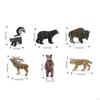 6 Animal Figurines Set for Kids Educational Jungle Wildlife Models