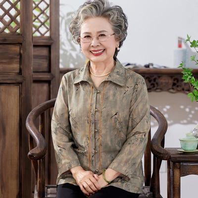 Elderly Women's Casual Spring Summer Blouse
