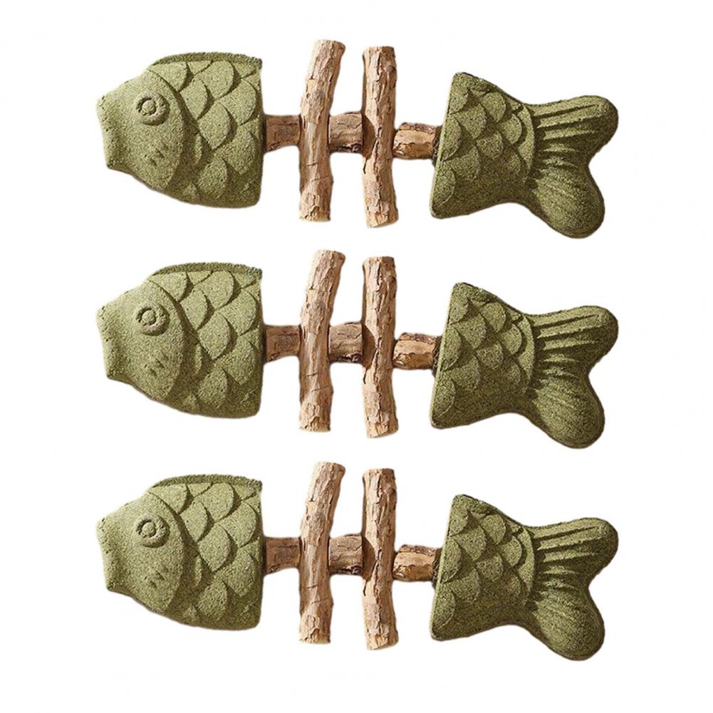 Katzen Zahngesundheit Spielzeug Natürliches Katzen Kauspielzeug Natürlicher Fischknochen Katzenminze Silberwein Kauspielzeug Katzen Zahngesundheit Hilfe Anreicherung