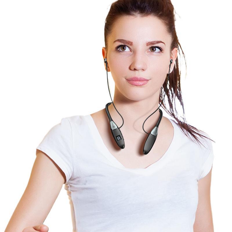 Sports Wireless Bluetooth Earphones: Long Battery, Heavy Bass, High Volume, Neck-Hanging, E-sports Navigation