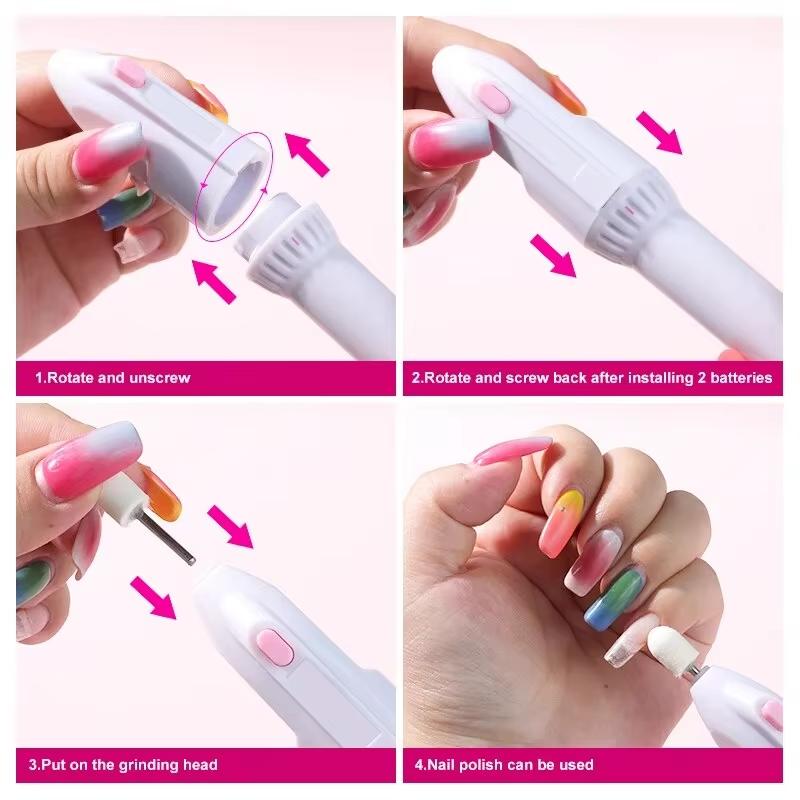 MINI Electric Nail Drill Kit Nail Polisher Manicure Pedicure Grinding Polishing Nail Art Sanding File Pen Tools Machine