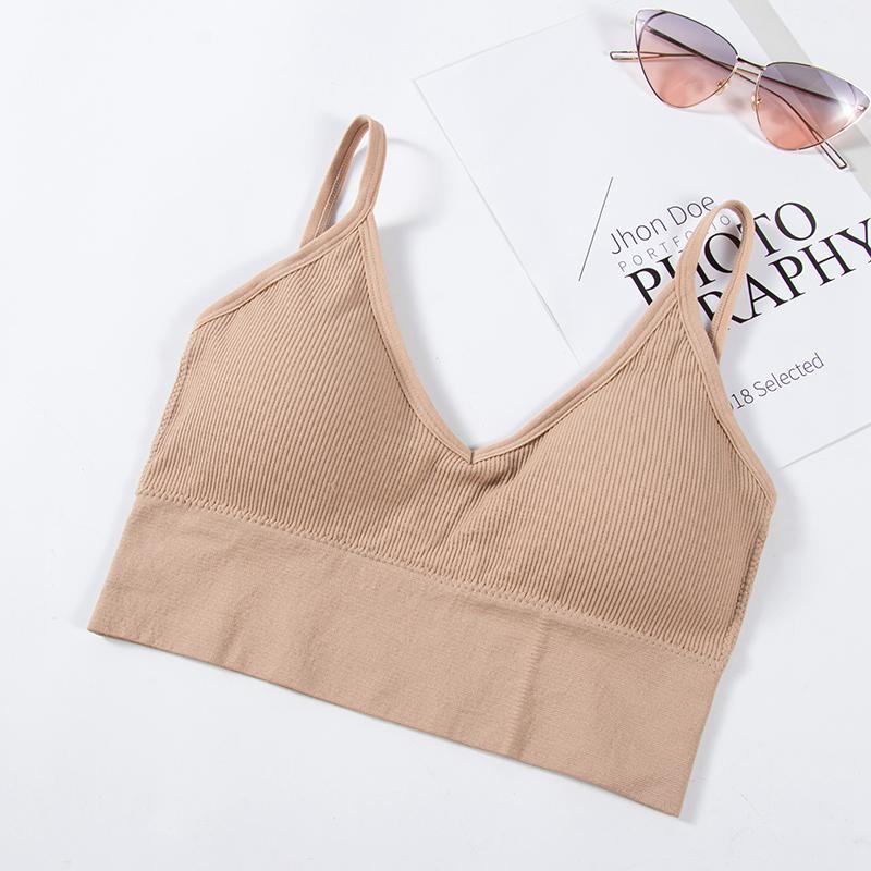 Women Japanese Seamless Thread Large U-back Sling Wrapped Chest Vest Breathable Sport Bra