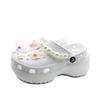 Crocs Classic Platform Clog EVA Beach Travel Versatile Fashion Trend Hole Shoes Unisex White