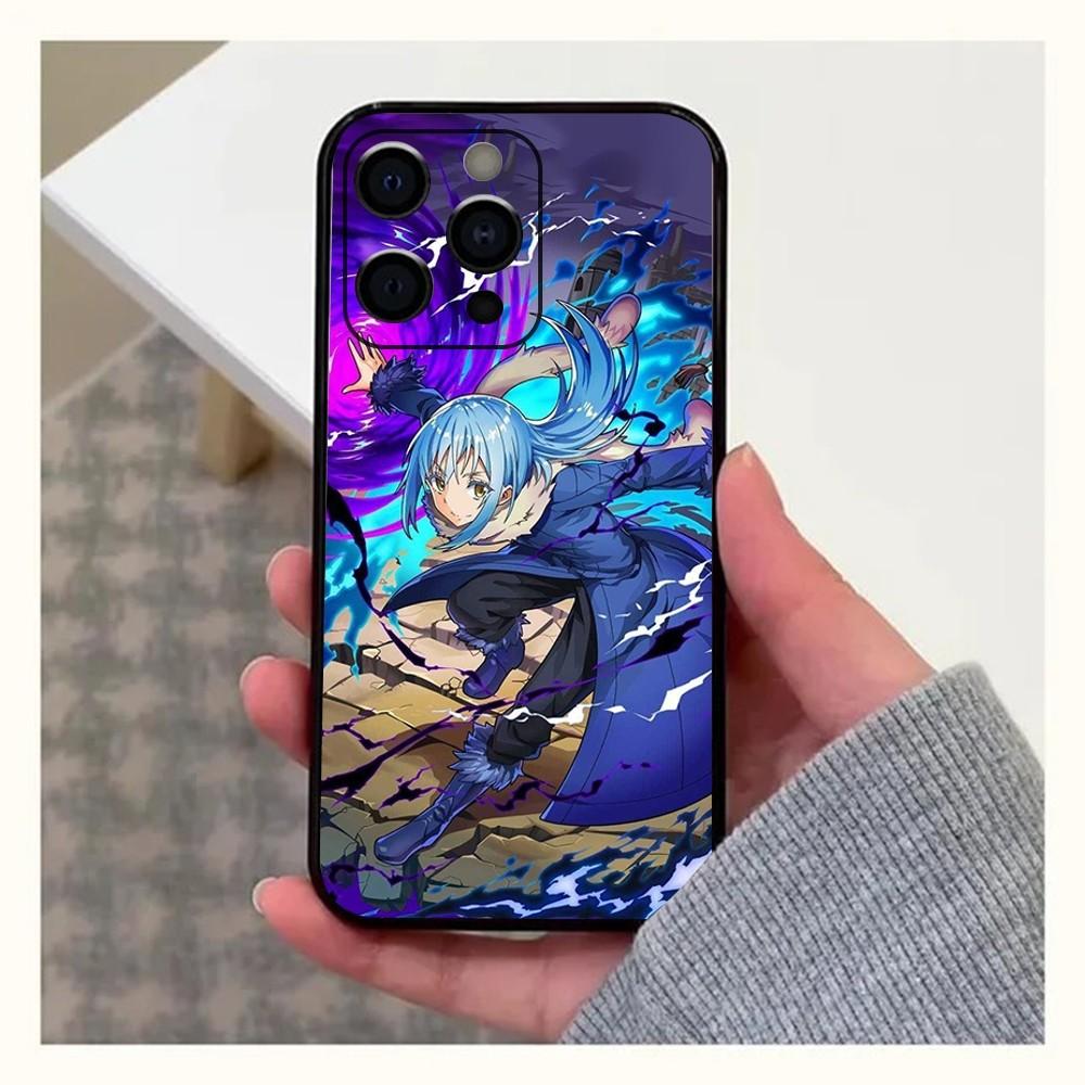 T-Tensei Slime R-Rimuru Anime Handyhülle Für Apple iPhone 15,14,13,12,11,Pro,X,XS,Max,XR,Plus,Mini Weiche Schwarze Hülle