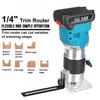 88V 30000RPM 6 Speeds Electric Trimmer Brushless Cordless Rechargeable Wood Router Hand Trimming Machine for Makita 18V Battery