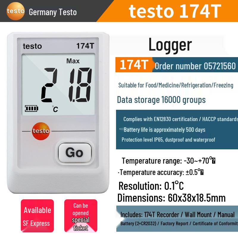 

Testo 174T/174H/176H1 Automatic Temp & Humidity Data Logger Industrial Digital Temp Recorder