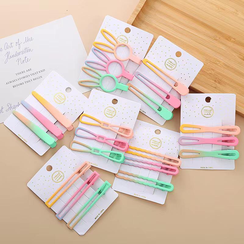 Dopamine Korean Minimalist Milk Coffee Hairpin for Women - Seamless Edge Side Bangs Clip for Frizzy Hair