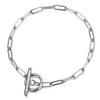 Stainless Steel Paperclip Chain Toggle Bracelet for Women Hip Hop Bracelet Jewelry Gifts