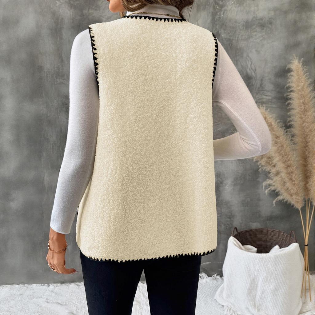 New Loose Sleeveless V-neck Waistcoat for Women