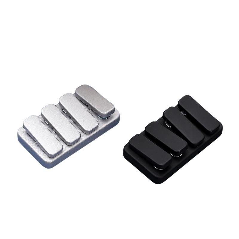Mini Magnetic Metal Fingertip Gyro Fidget Slider Push Card Decompression Toy For Office Workers Anti Stress